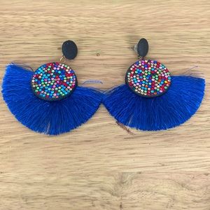 Vintage Sassy Jones Fringed Earrings